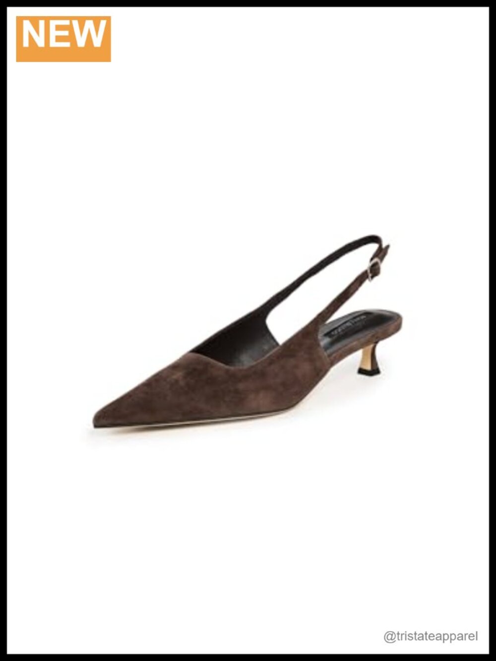 Tony Bianco Suede Slingback Kitten Heel Pointed Toe Pump